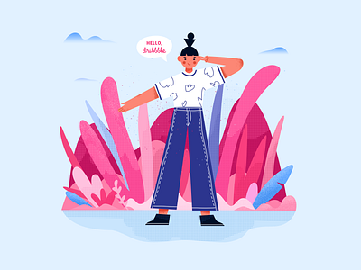 Hello Dribbble design illustration ui