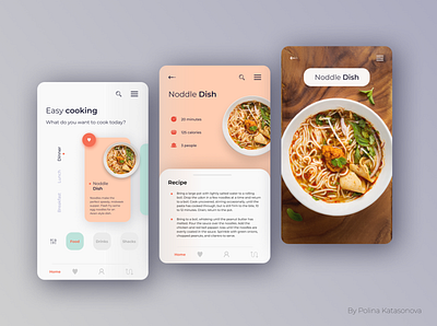 Recipe App app branding design flat ui ux web website