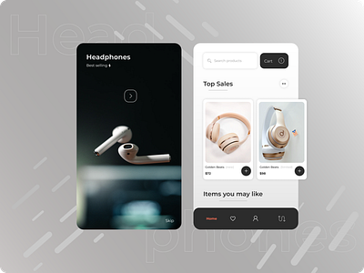 Heaphones Store App app branding design ui ux web website