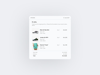 Email receipt | Daily UI 017