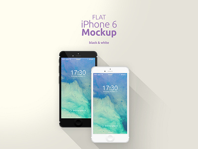 Flat iPhone 6 Mockup 2d awesome black flat iphone 5 mockup white