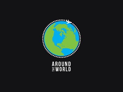 Around The World around blue cinema globe green plane planet shabang the word play world