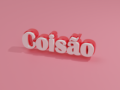 Coisão 3d 3d text blender colorful design lettering portuguese language
