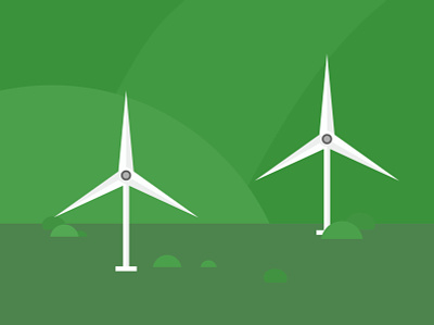Wind turbines clean energy colorful design forest graphic design green illustration motion graphics renewable energy wind wind turbines
