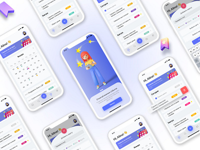 Mobile app for event planning 3d assistant calendar deal deal done design diary done figma for event graphic design illustration mobile mobile application planning to do ui ux vector