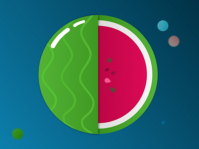 Watermelon affinity designer blue drawings fruit green ipad red vegetable white