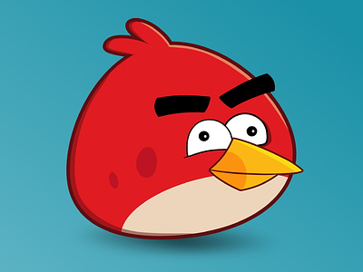 The Red Angry Bird affinity designer angry birds black blue drawings ipad red