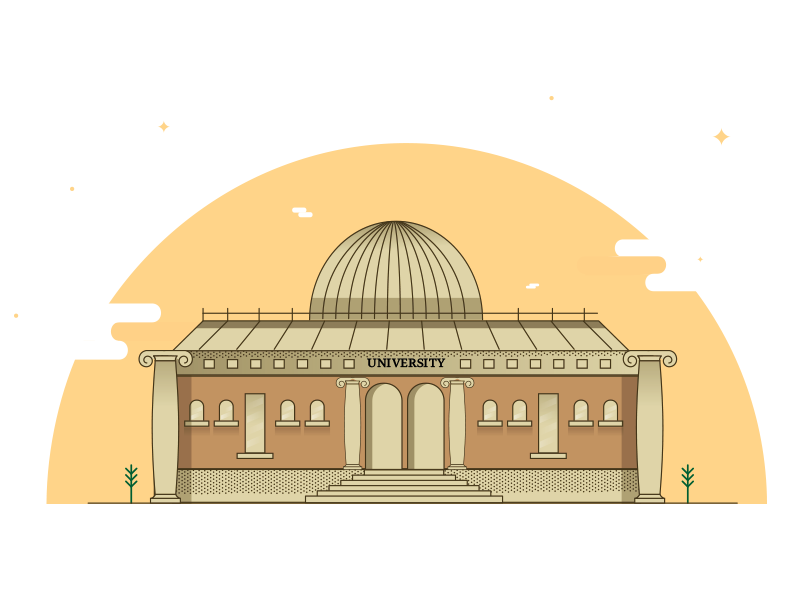 University building by Hassan Noaman on Dribbble