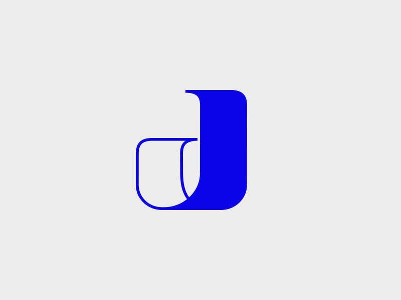 Diwan brand d letter social blue branding logo content