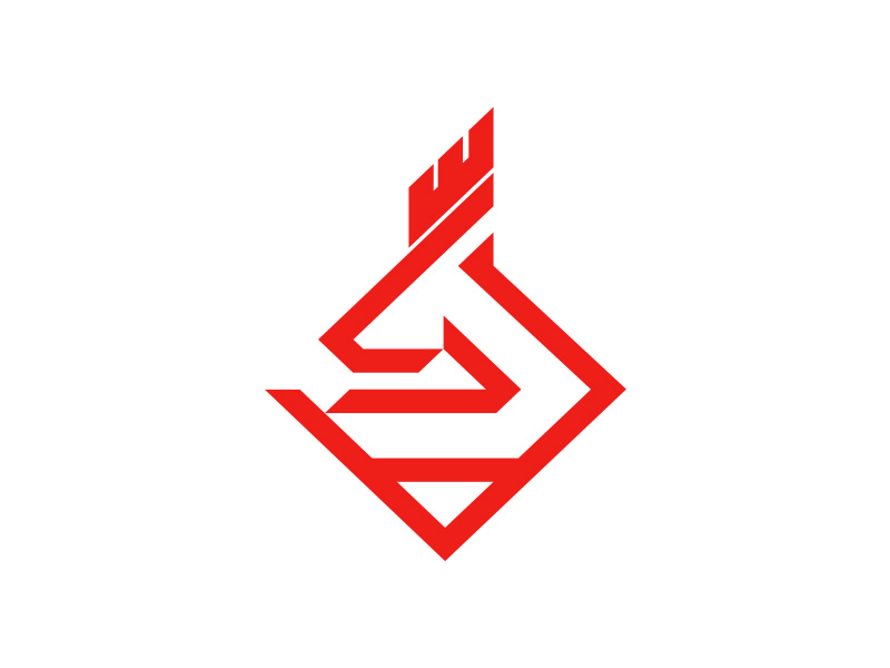 Cubii negative space crown fire animal icon brand branding bold deer elk logo