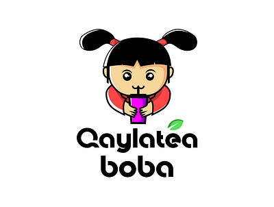 qaylatea boba branding design logo logo design logodesign