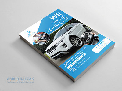 Car Repairing Business Flyer Design branding design flat flyer flyer artwork flyer design flyer template flyers graphic design illustration illustrator minimal typography vector