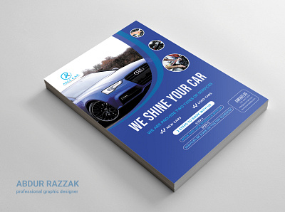 Car Repairing Business Flyer Design branding design flat flat design flyer flyer artwork flyer design flyer template flyers graphic design illustration illustrator minimal