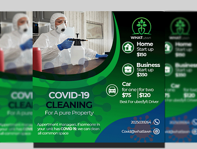 Covid-19 Cleaning Business Flyer Design branding design flat flyer flyer artwork flyer design flyer template flyers graphic design illustration illustrator minimal