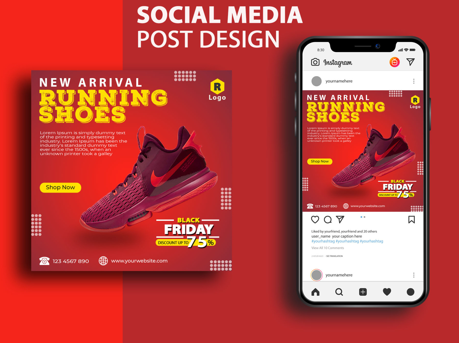 Social Media Post Design by Razzak on Dribbble