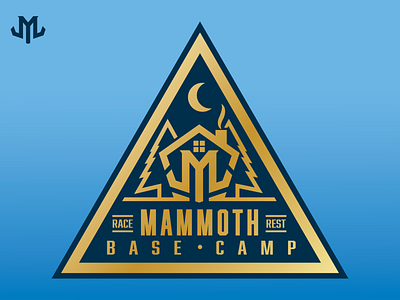 Mammoth Base Camp badge cabin logo mammoth race run wisconsin