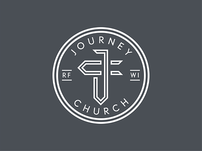 Journey Church badge church cross jesus logo monoweight wisconsin