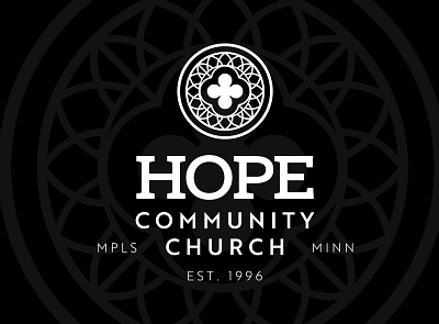 Hope Community Church badge christian church cross hope logo minneapolis minnesota quatrefoil