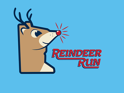 Reindeer Run badge design logo minnesota race run sports