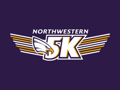 Northwestern 5K Logo 5k eagle logo minnesota purple race run