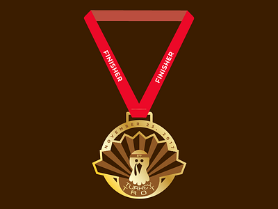 Turkey Trot Medal 5k logo marathon medal minnesota race running thanksgiving turkey turkey trot