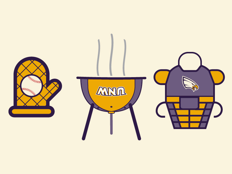 Grillin' apron catcher weber grill ball glove mitt baseball