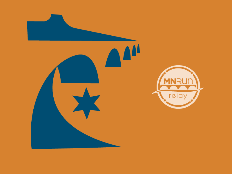 MN Run Relay State Graphic state stone arch bridge minneapolis minnesota river water bridge brand relay marathon race