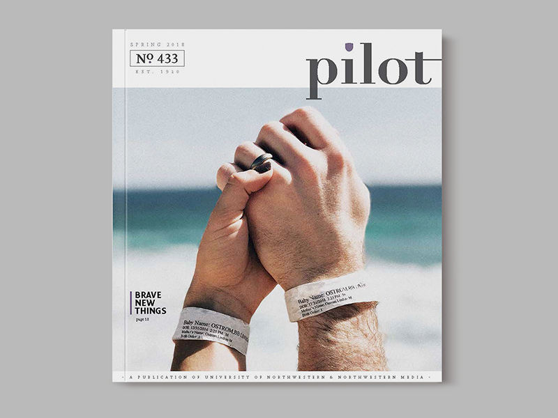 Pilot Magazine Cover magazine eagle university purple didot shield wordmark masthead