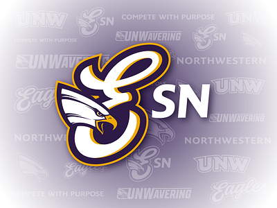 Eagle Sports Network eagle logo minnesota purple sports university