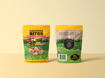 Protein Bites Packaging Design design kraftbag mockup design package package mockup packaging design