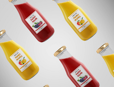 Juice Label Design illustrator label labeldesign package design