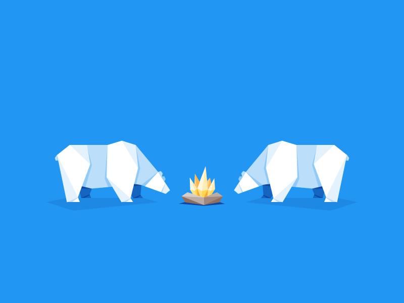 Polar Paper paper fold bonfire arctic fire bear polar bears origami
