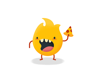 Hungry Fire Monster fire hungry monster pizza