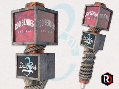 3 Daughters Brewing Tap Handle branding brewery design