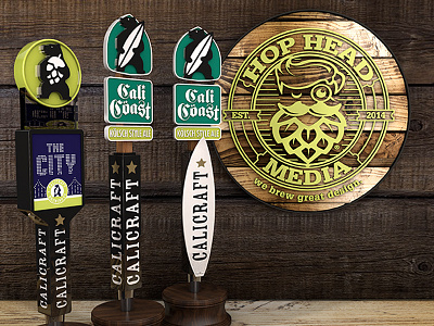 Calicraft Brewing Tap Handle Concept branding brewery