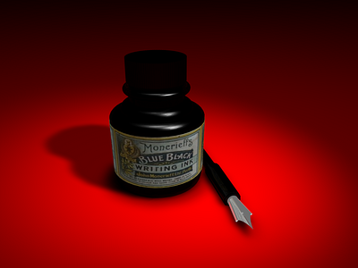 Ink bottle 11 3d