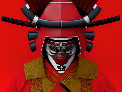 The Red Samurai Concept Art. art concept digital illustration ilustración