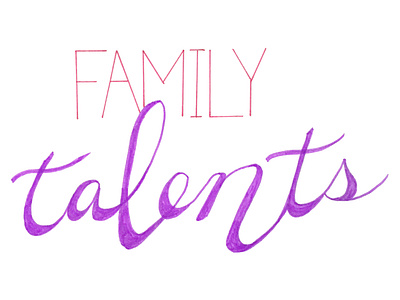 Family Talents Logo hand drawn hand letter logo typography