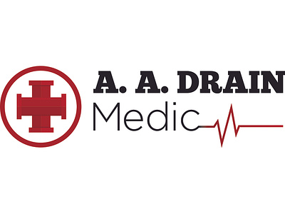 A. A. Drain Medic Logo branding illustrator logo vector