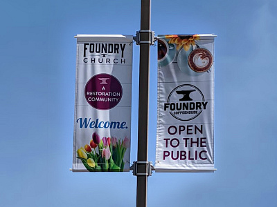 Parking Lot Banners banners branding design illustrator indesign layout logo photoshop signage typography vector
