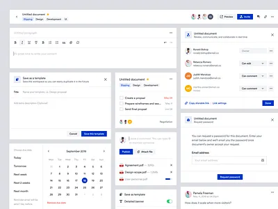 UI Components (Light) app component components dashboard interface light modal modal window product design tile ui user interface ux web