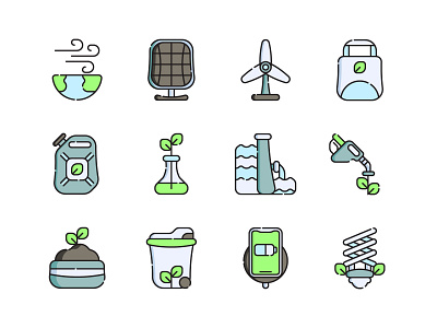 Sustainable Energy Icon Set 🌐