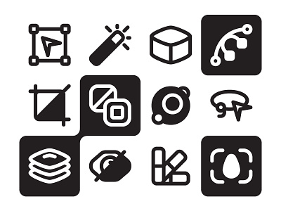 Design Tools Icon Set 🧰 animation app art artist artwork computer curve digital editing file flat icon icon icon design linear logo paint software ui vector workspace