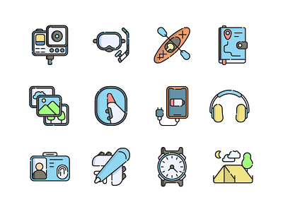 Travel and Tourism Icons Set ✈️