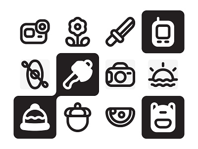 Camping and Hiking Icon Set 🏕️