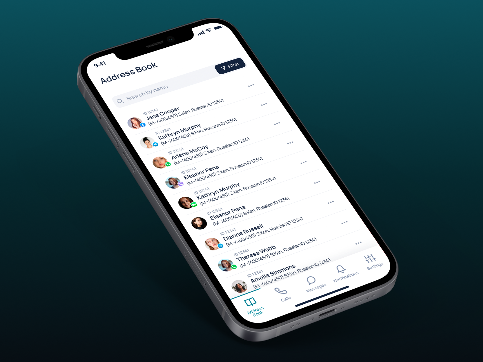 Address Book / Contacts Mobile App by Hutcko on Dribbble
