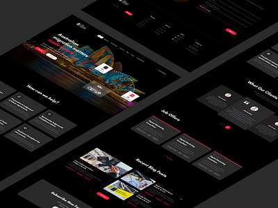 Corporate Website Identity australia black contactform corporate dark graphic design header hutcko inspiration landingpage migration ourservice services shot testimonials ui ux visual visualidentity website