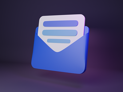 Icon 3D - Mail 3d blender blender 3d icon 3d icons 3d icons mail mail