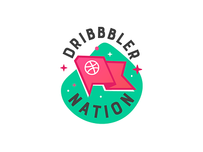 Dribbbler Nation! community dribbble flag nation pack play playoff sticker