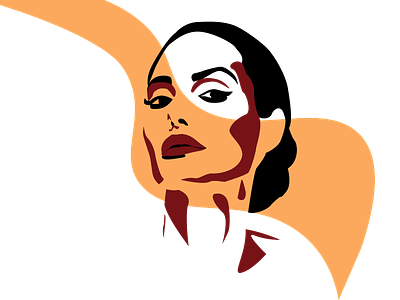 Angelina Jolie - The Woman actress angelina beautiful blood design hot illustration minimal portrait illustration poster red sketch skin sultry vector